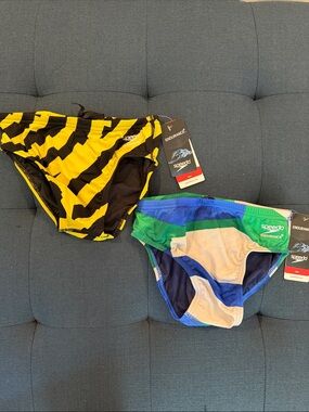 Men’s Speedo Brief 2 pair bundle NEW European Brazilian Endurance+ line waist 28